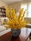 4PC 26" Artificial Forsythia Bush – Realistic Yellow Spring Flowers, Decorative Faux Floral Stem for Home, Office, and Event Arrangements